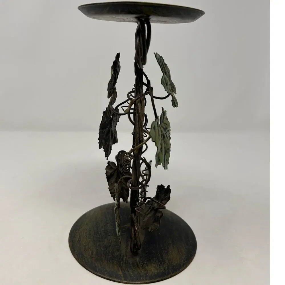 Metal Ivy Wine Candleholder 8 1/2